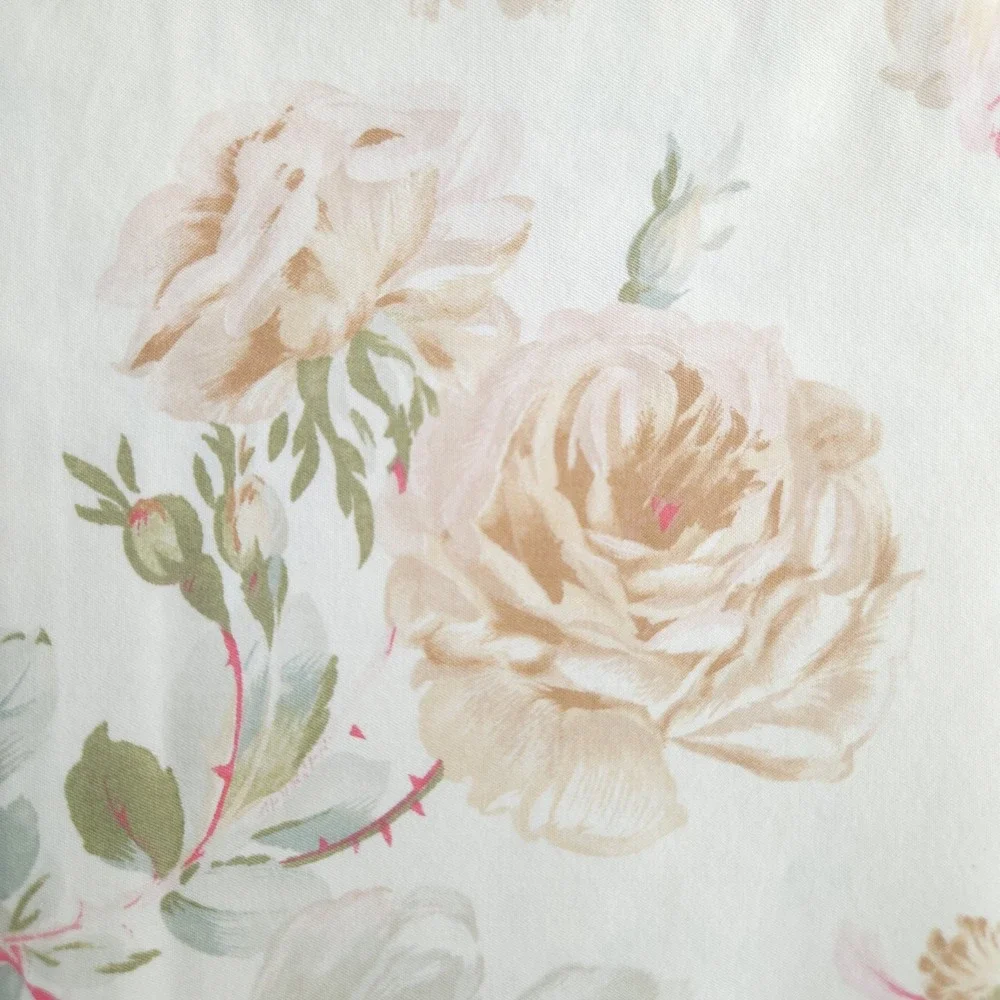 VTG Ralph Lauren Standard Sham Sateen Floral Flange Shabby Romantic Cottage 2pcs